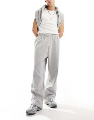 Collusion Relaxed Skate Sweatpants In Gray Heather