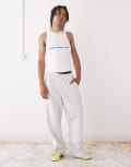 [Collusion] COLLUSION relaxed skate trackies in grey marl S GREY
