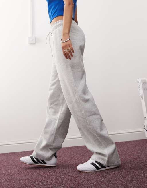 COLLUSION relaxed straight leg jogger in grey marl