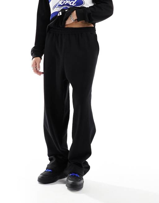 ASOS DESIGN super wide leg scuba sweatpants in black