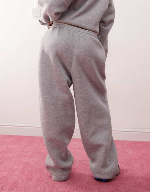 COLLUSION relaxed trackies in charcoal grey marl (part of a set)