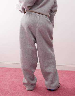 COLLUSION relaxed trackies in charcoal grey marl (part of a set)
