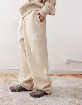 COLLUSION relaxed sweatpants in oatmeal heather - part of a set