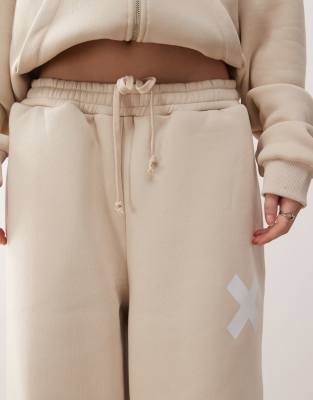 COLLUSION relaxed sweatpants in oatmeal heather - part of a set