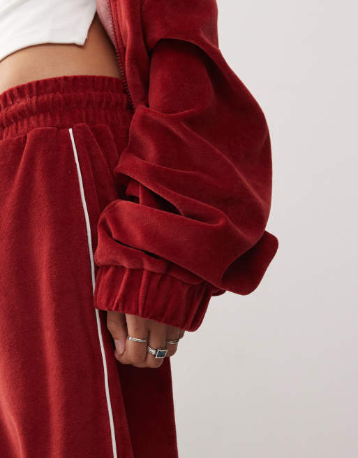 Velvet straight leg joggers hotsell