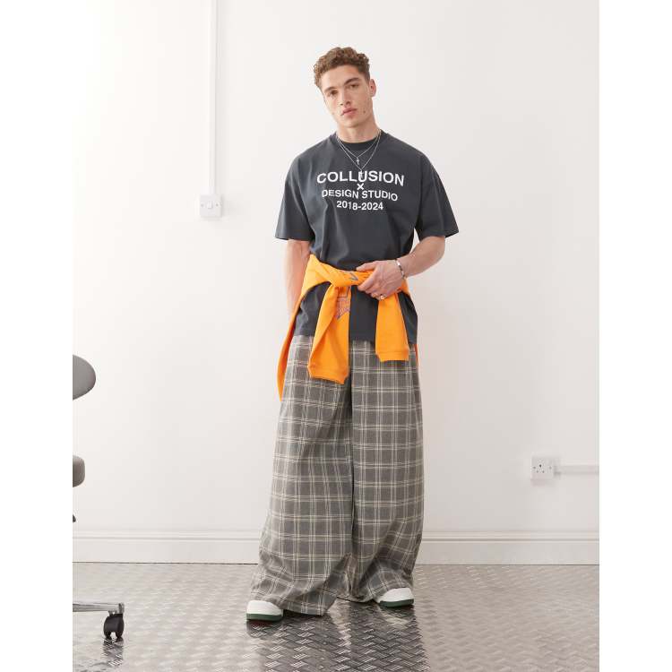 EX WIDE TROUSERS [GRAY] | cliché