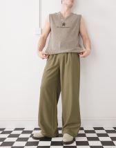COLLUSION relaxed woven pants with linen in white