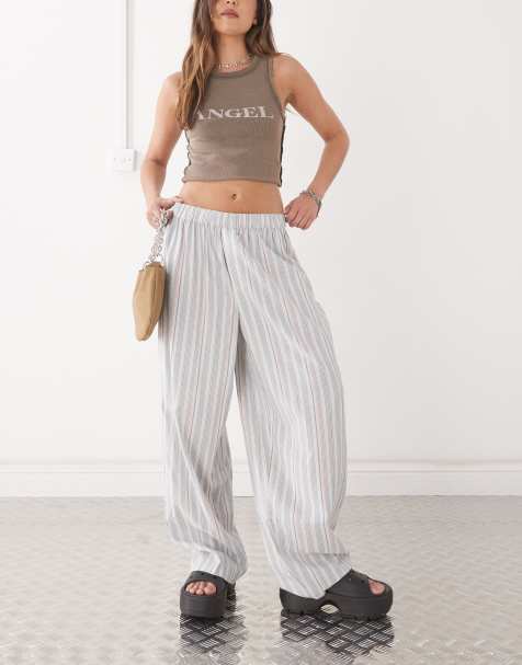COLLUSION relaxed woven pants in mixed stripe (part of a set) - view 1