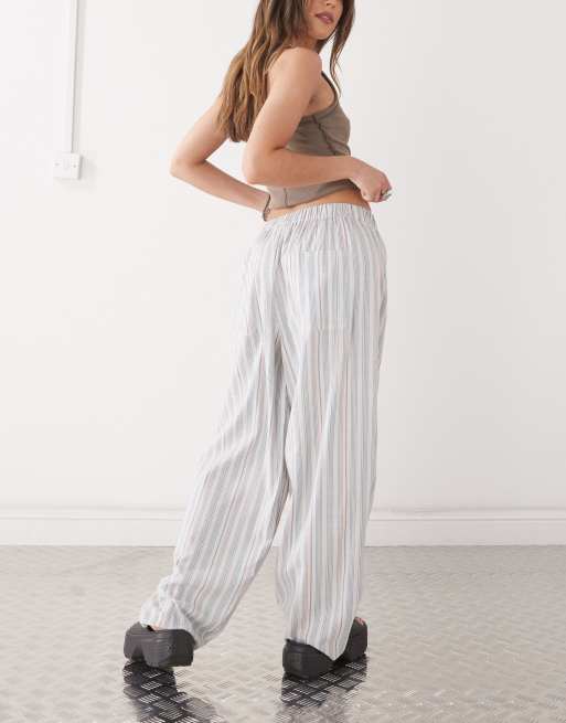 COLLUSION relaxed woven pants in mixed stripe (part of a set), 4 of 5