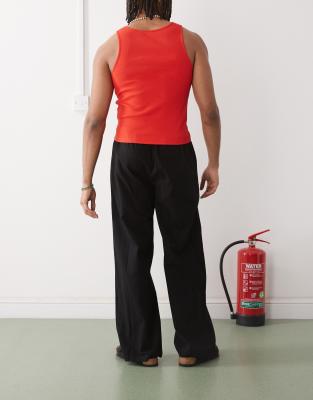 Collusion Relaxed Woven Pants With Linen