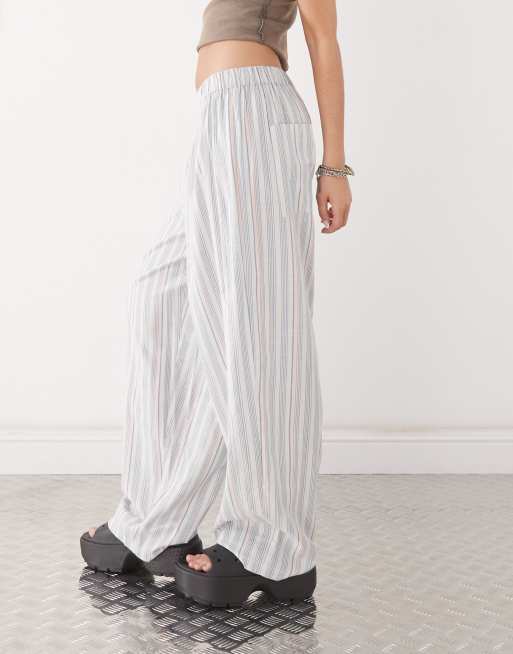COLLUSION relaxed woven trousers in mixed stripe co-ord - MULTI, 2 of 5