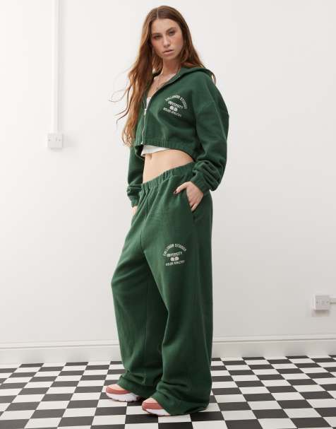 COLLUSION retro style fleece relaxed jogger co-ord - view 1