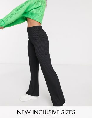 rib flared pants