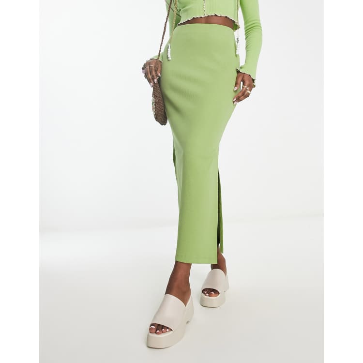 Pastel green shop maxi skirt