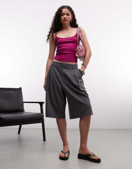COLLUSION ribbed cami in plum, 2 of 4