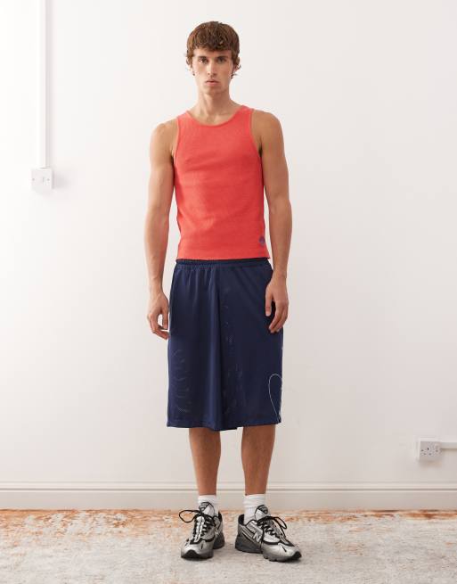 COLLUSION Ribbed muscle vest in red, 2 of 5