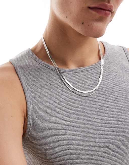 COLLUSION ribbed tank top in heather gray  