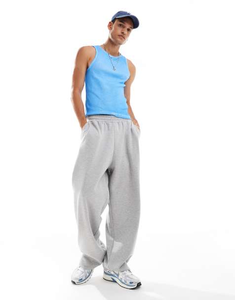 COLLUSION ribbed singlet with oil wash in blue - view 1