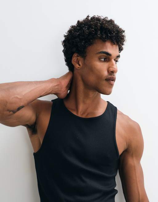 COLLUSION ribbed tank top in black, 2 of 5