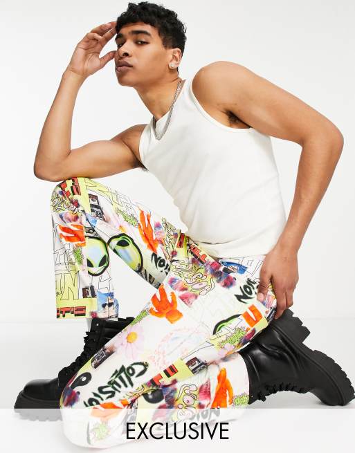 COLLUSION ribbed vest in ecru