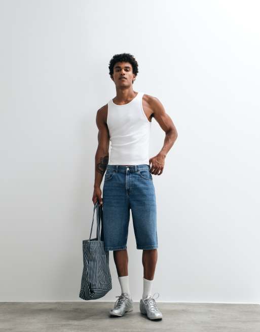 COLLUSION ribbed vest in white, 3 of 5