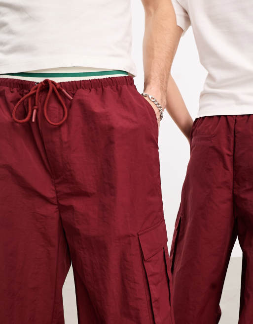 Red store baggy trousers