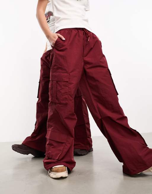 Red 2024 cargo sweatpants