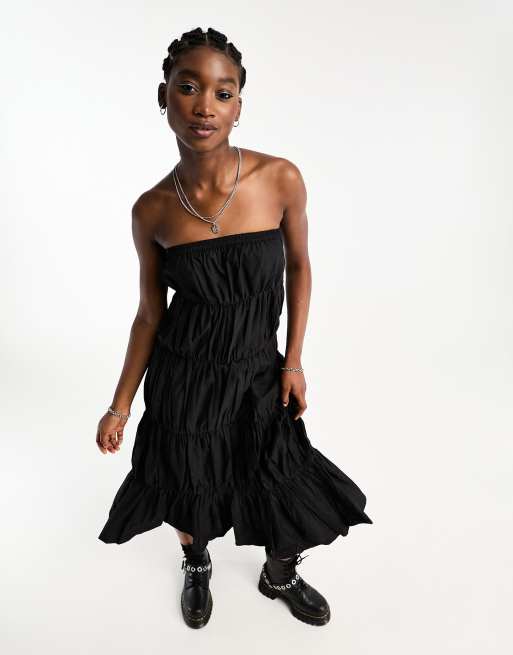 Robe bandeau froncée hotsell