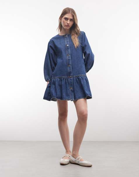 COLLUSION - Robe chemise en jean délavé - view 1