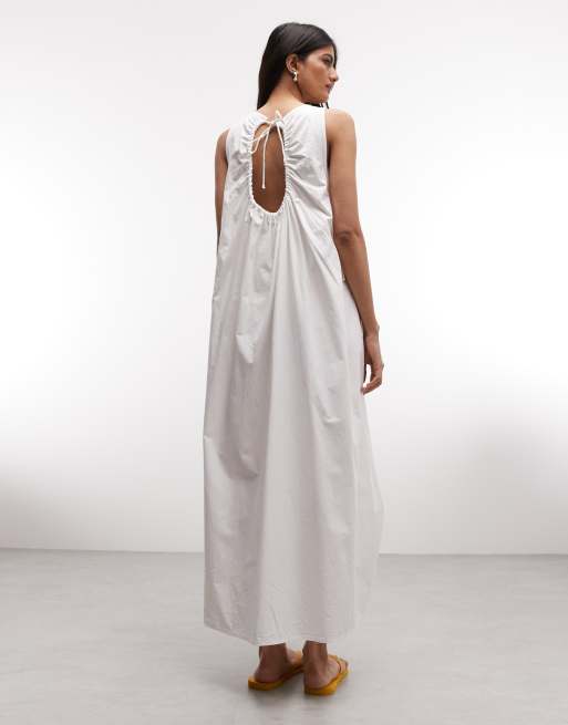 COLLUSION - Robe mi-longue avec liens - Blanc, 3 de 4