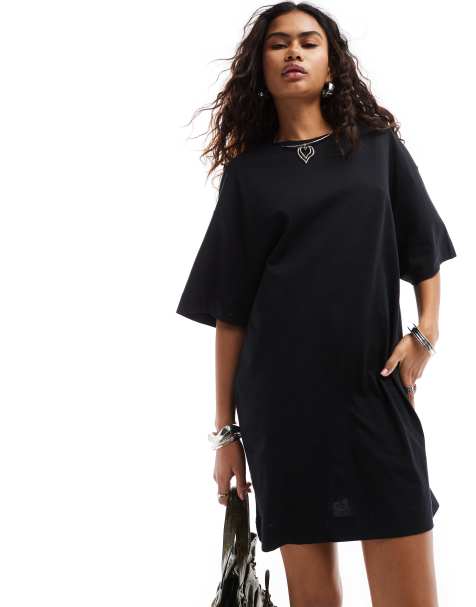 COLLUSION - Robe t-shirt courte - Noir - view 1