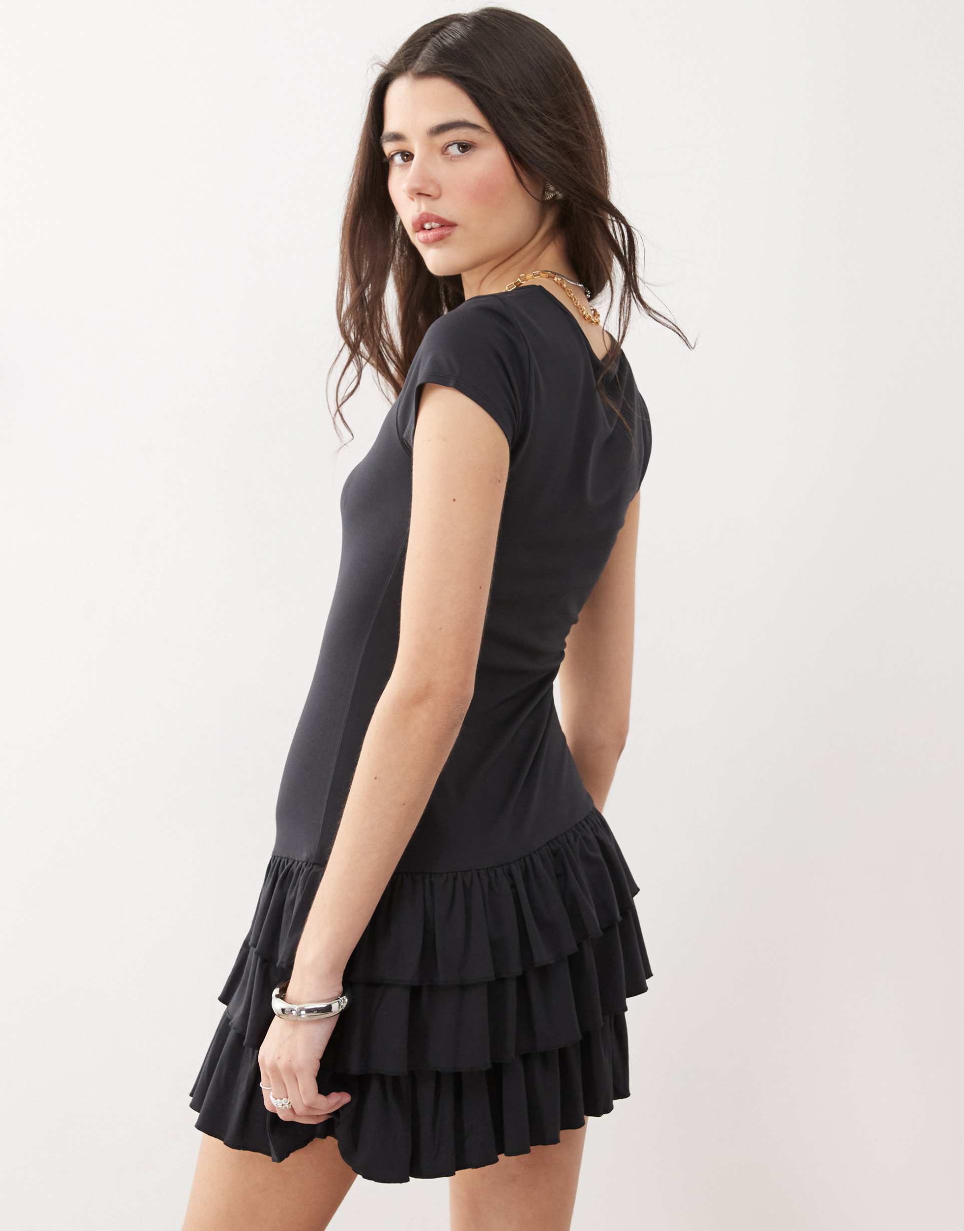 collusion ruffle mini dress