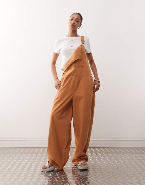 COLLUSION - Salopette marrone in denim - view 1