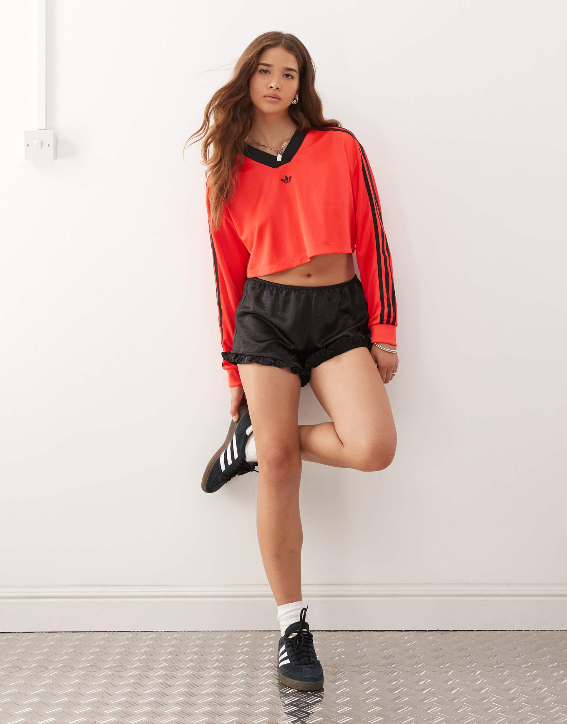 collusion satin boxer shorts in black