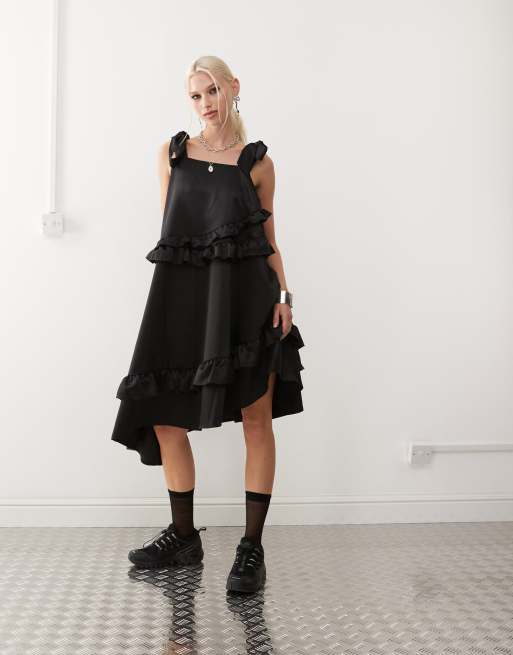 Black smock dress asos on sale