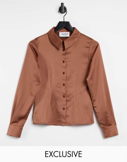 satin shirt co ord