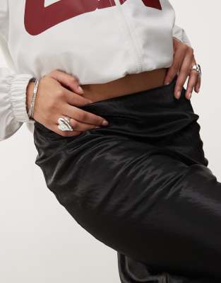 Collusion Satin Slip Maxi Skirt