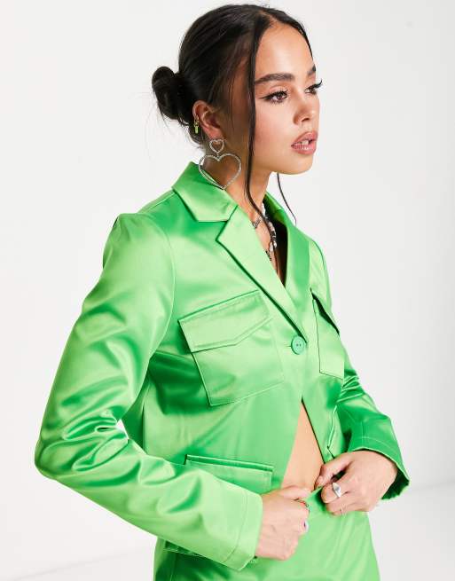 Satin hot sale utility jacket