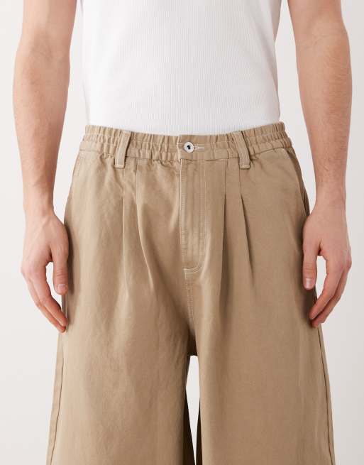 COLLUSION – Schlupfhose in Steinbeige mit XL-Ballonbein und Bundfalten, 5 von 5