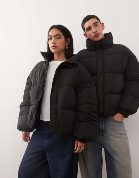 COLLUSION – Schwarze, wattierte Unisex-Jacke - view 1