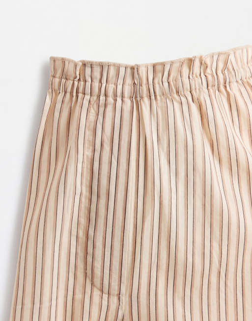 COLLUSION – Sehr kurze Strand-Shorts in einen neutralen Farbton mit Streifen, Kombiteil, 9 von 9