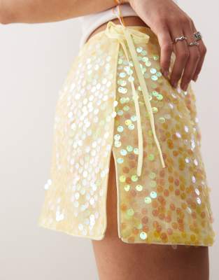 Collusion Sequin Mini Skirt