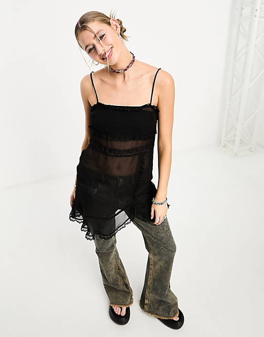 Leopard Print Belted Midi Shirt Dress | COLLUSION sheer frill cami mini  dress in black | Cra-wallonieShops