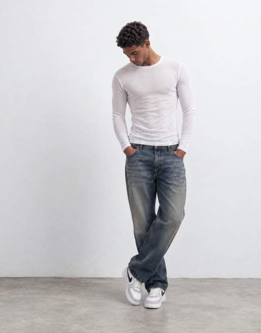 COLLUSION sheer long sleeve fitted t-shirt in white, 10 of 10
