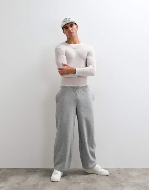 COLLUSION sheer long sleeve fitted t-shirt in white, 2 of 5