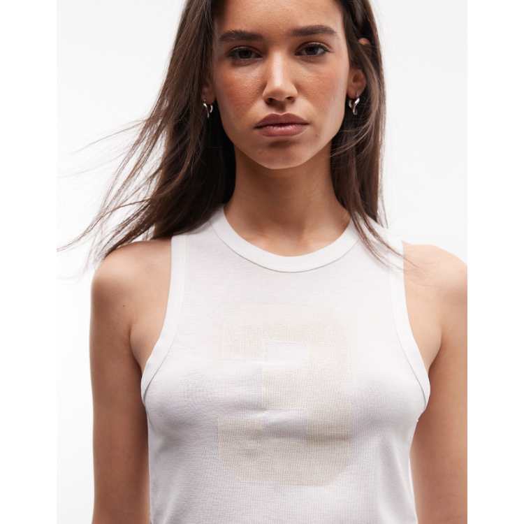 トップス ameri vintage USEFUL BACK SHEER TANK TOP Women's Tank tops & tops | American Vintage United States