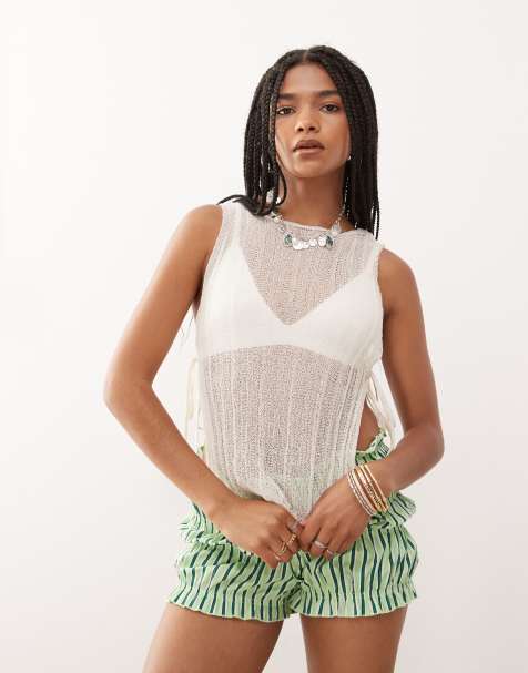 COLLUSION sheer tie side beach top - view 1