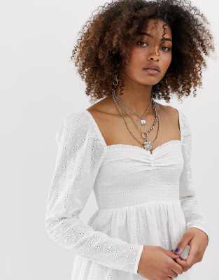 asos white skater dress