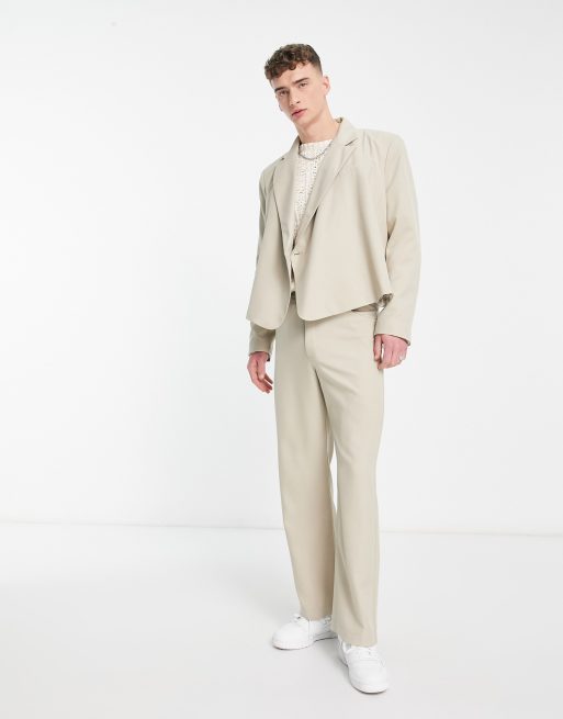 COLLUSION short blazer in neutral co-ord
