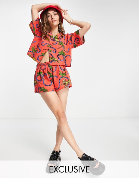 COLLUSION short in snake print co ord - view 1